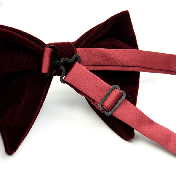 Men Velvet Double-layer Big Bow-knot Bow Tie Clothing Accessories(Red) - Tie clip by PMC Jewellery | Online Shopping South Africa | PMC Jewellery