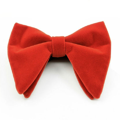 Men Velvet Double-layer Big Bow-knot Bow Tie Clothing Accessories(Orange) - Tie clip by PMC Jewellery | Online Shopping South Africa | PMC Jewellery