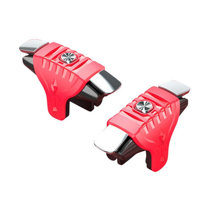 2 Pairs F01 Electroplating Mechanical Shaft Bidirectional Button Auxiliary Shooting Game Handle for Mobile Phones within The Thickness of 6.1-12.0mm(Red) - Handle Shooter by PMC Jewellery | Online Shopping South Africa | PMC Jewellery