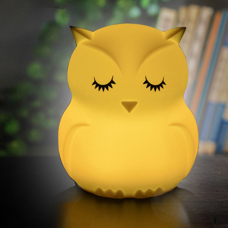 Cute owl cartoon colorful LED Lamp creative silicone night light childrens toy lamp bedroom decoration USB charging light - Night Lights by PMC Jewellery | Online Shopping South Africa | PMC Jewellery