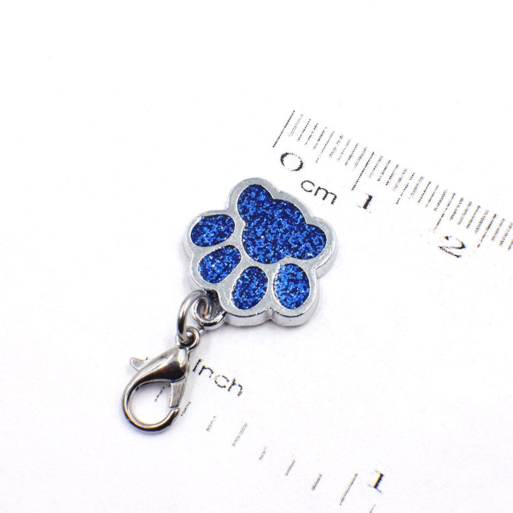 10 PCS Enamel Cat Dog  Bear Paw Prints Key Chain Jewelry Making(Red) - Pendants by PMC TechLife | Online Shopping South Africa | PMC TechLife | Buy Now Pay Later Mobicred