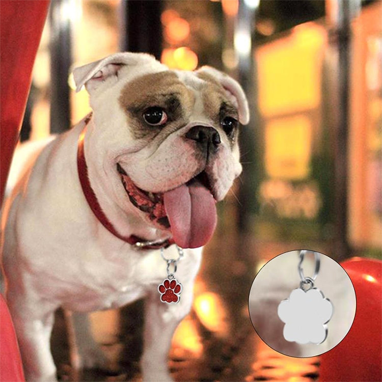 10 PCS Enamel Cat Dog  Bear Paw Prints Key Chain Jewelry Making(Red) - Pendants by PMC TechLife | Online Shopping South Africa | PMC TechLife | Buy Now Pay Later Mobicred