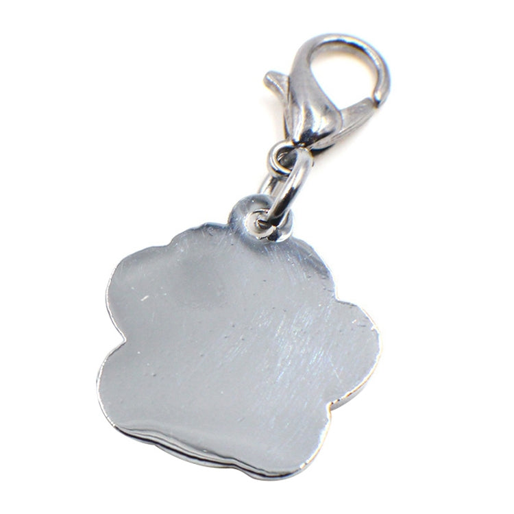 10 PCS Enamel Cat Dog  Bear Paw Prints Key Chain Jewelry Making(Orange) - Pendants by PMC TechLife | Online Shopping South Africa | PMC TechLife | Buy Now Pay Later Mobicred