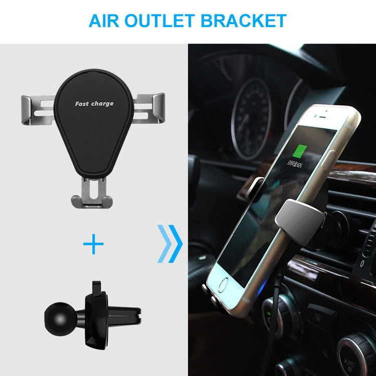 KT-C5 15W Rotatable Car Gravity Wireless Charger Air Outlet Mobile Phone Holder - Wireless Charger Holders by PMC Jewellery | Online Shopping South Africa | PMC Jewellery