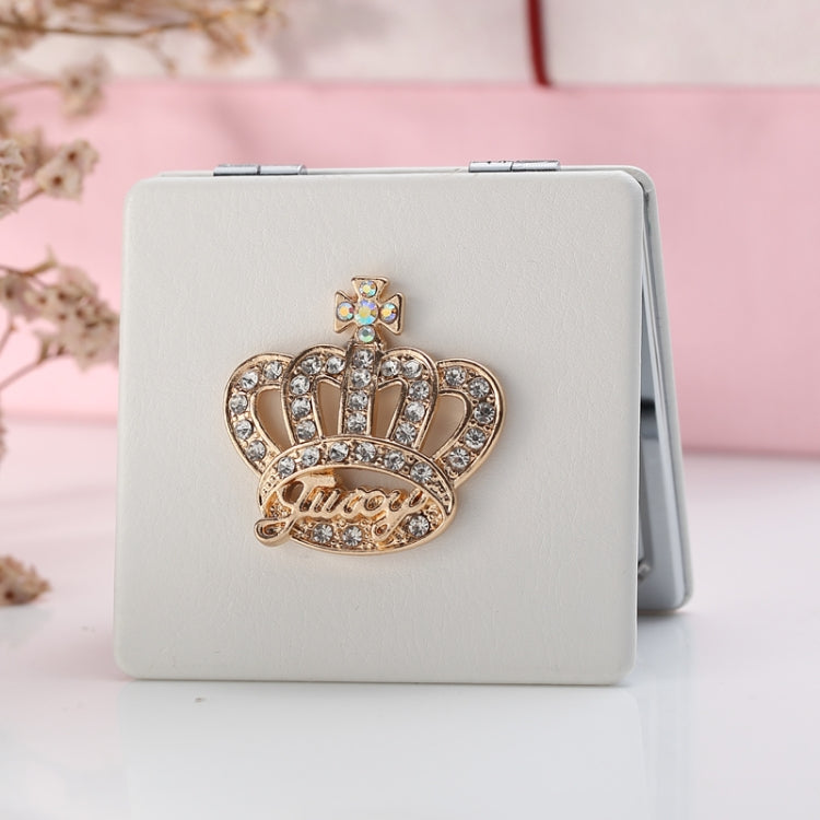 Rhinestone Crown Small Mirror Folding Portable Cosmetic Mirror Flip Double Mirror - Mirror by PMC Jewellery | Online Shopping South Africa | PMC Jewellery