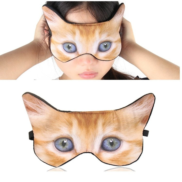 3D Eye Mask Shading Sleeping Cartoon Animal Printed Eye Mask(Cat) - Eye Masks by PMC Jewellery | Online Shopping South Africa | PMC Jewellery