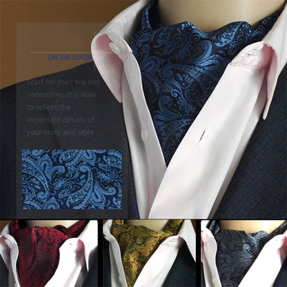 Gentleman's Style Polyester Jacquard Men's Trendy Scarf Fashion Dress Suit Shirt British Style Scarf(L230) - Scarf by PMC Jewellery | Online Shopping South Africa | PMC Jewellery