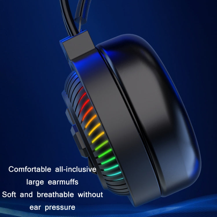 PANTSAN PSH-400 USB Computer Head-Mounted Luminous RGB Wired Headset, Specification:3.5mm White - Multimedia Headset by PANTSAN | Online Shopping South Africa | PMC TechLife | Buy Now Pay Later Mobicred