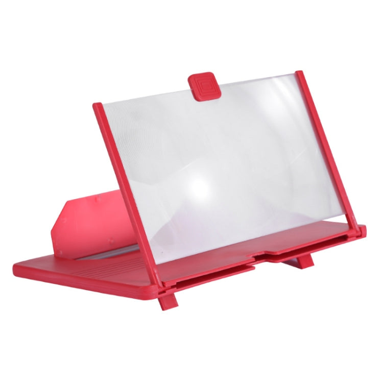 12 Inch Pull-Out Mobile Phone Screen Magnifier 3D Desktop Stand, Style:Blu-ray Model(Red) - Screen Magnifier by PMC TechLife | Online Shopping South Africa | PMC TechLife
