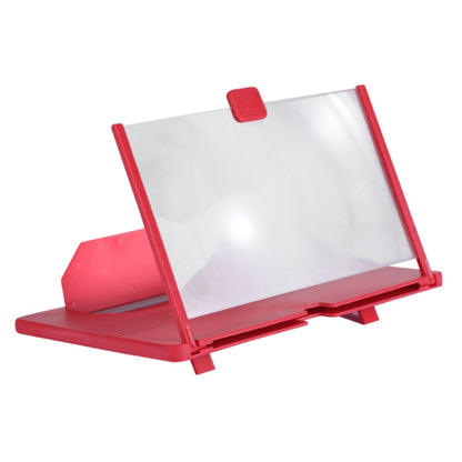 12 Inch Pull-Out Mobile Phone Screen Magnifier 3D Desktop Stand, Style:HD Model(Red) - Screen Magnifier by PMC Jewellery | Online Shopping South Africa | PMC Jewellery