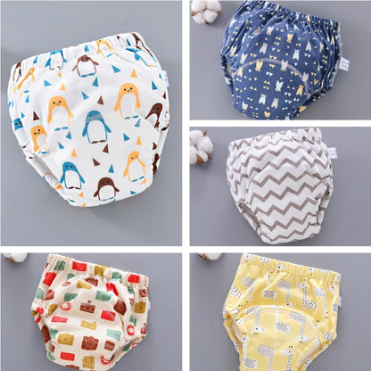 6 Layer Baby Diaper Waterproof  Reusable Cloth Diapers Baby Cotton Training  Underwear Pants Diaper M（6-12KG）(Trojan) - Children Underwear by PMC Jewellery | Online Shopping South Africa | PMC Jewellery