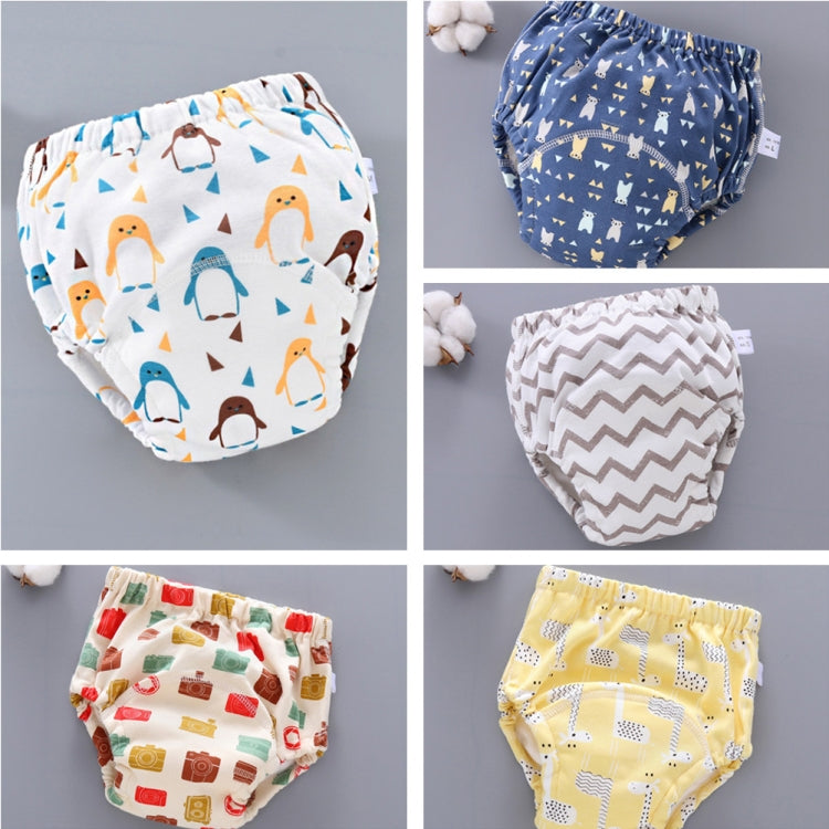 6 Layer Baby Diaper Waterproof  Reusable Cloth Diapers Baby Cotton Training  Underwear Pants Diaper M（6-12KG）(Full Bear) - Children Underwear by PMC Jewellery | Online Shopping South Africa | PMC Jewellery