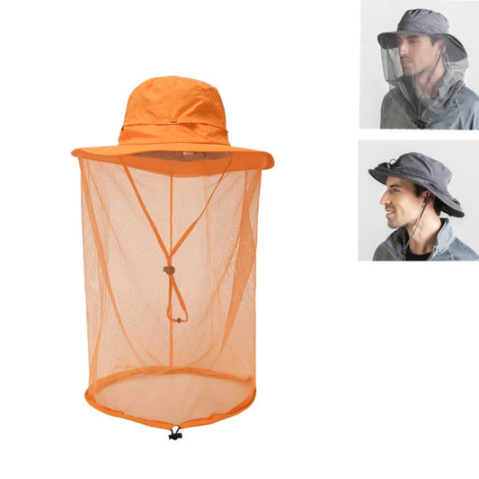 Summer Outdoor Sports Anti-mosquito Net Sun Hat Fisherman Hat, Size:L(Orange) - Peaked Cap by PMC Jewellery | Online Shopping South Africa | PMC Jewellery