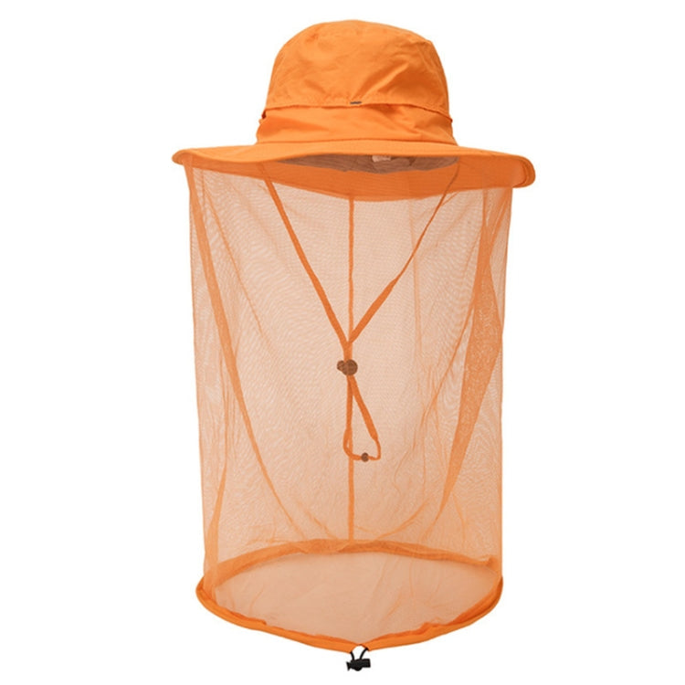 Summer Outdoor Sports Anti-mosquito Net Sun Hat Fisherman Hat, Size:L(Orange) - Peaked Cap by PMC Jewellery | Online Shopping South Africa | PMC Jewellery