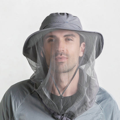 Summer Outdoor Sports Anti-mosquito Net Sun Hat Fisherman Hat, Size:L(Light Gray) - Peaked Cap by PMC Jewellery | Online Shopping South Africa | PMC Jewellery