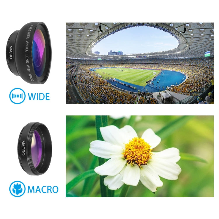 0.45X Ultra Wide Macro Combination Phone Lens with Clip(APL-0.45XWM) - free shipping - PMC TechLife - Order now!