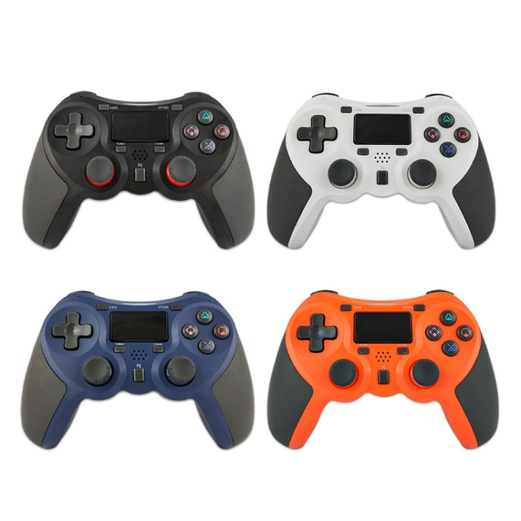 Rubberized Wireless Game Controller Bluetooth Handle for PS4 Host(Blue) - Gamepads by PMC TechLife | Online Shopping South Africa | PMC TechLife