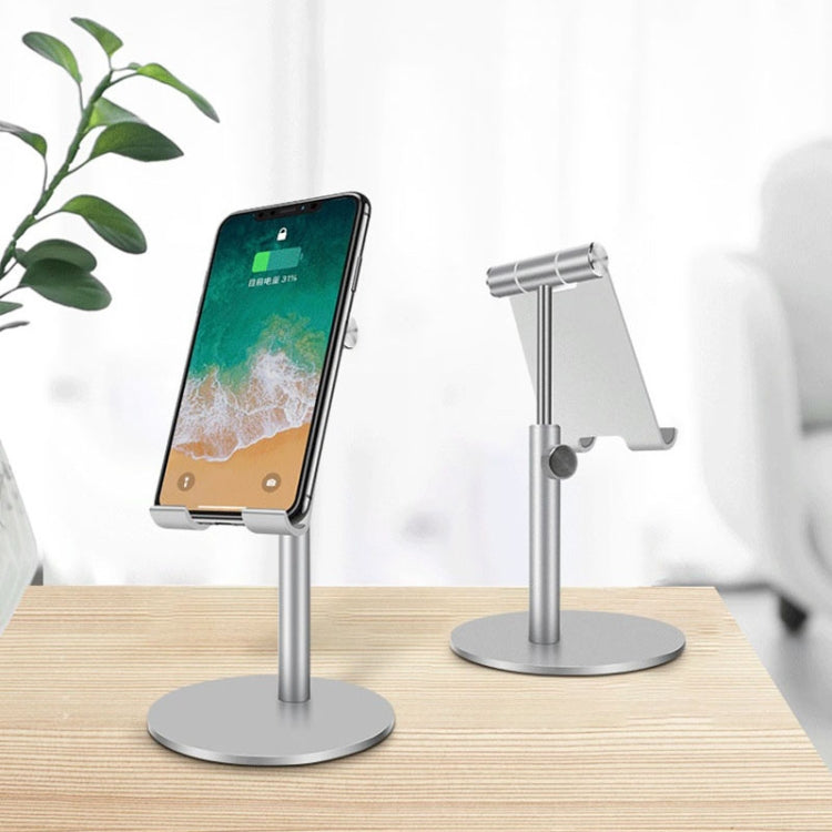 Adjustable Aluminum Alloy Cell Phone Tablet Holder Desk Stand Mount(Silver) - Desktop Holder by PMC Jewellery | Online Shopping South Africa | PMC Jewellery