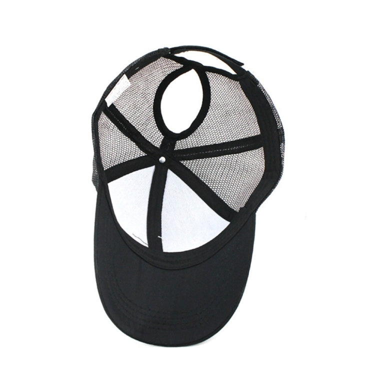 Summer Cotton Mesh Opening Ponytail Hat Sunscreen Baseball Cap, Specification:No Mark(Pink) - Peaked Cap by PMC Jewellery | Online Shopping South Africa | PMC Jewellery