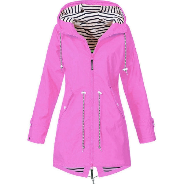 Women Waterproof Rain Jacket Hooded Raincoat, Size:S(Pink) - Hoodie by PMC Jewellery | Online Shopping South Africa | PMC Jewellery