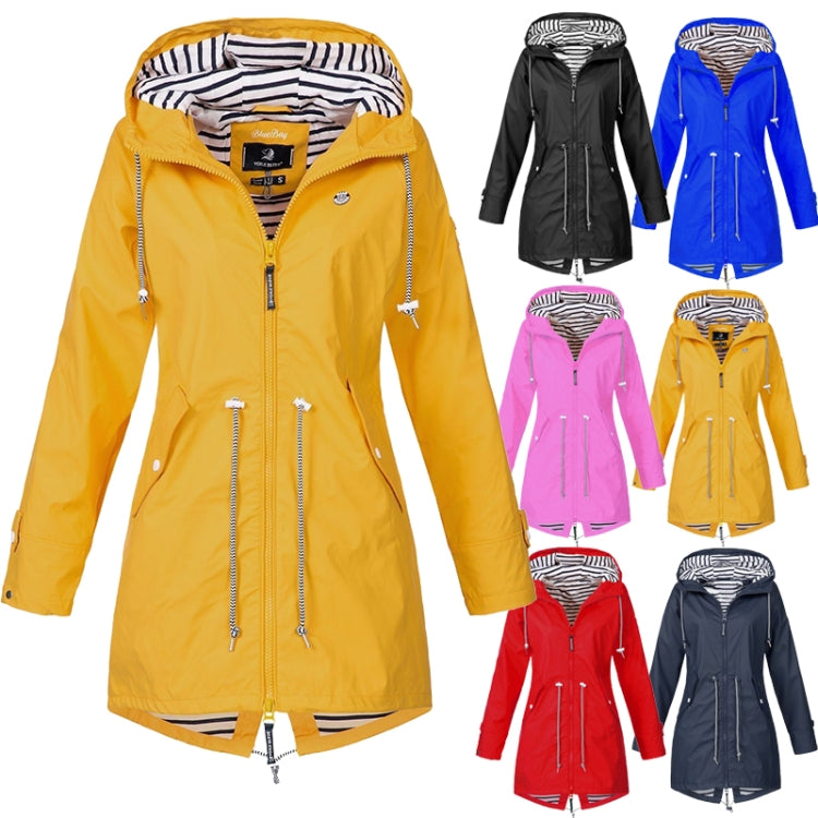 Women Waterproof Rain Jacket Hooded Raincoat, Size:L(Red) - Hoodie by PMC Jewellery | Online Shopping South Africa | PMC Jewellery