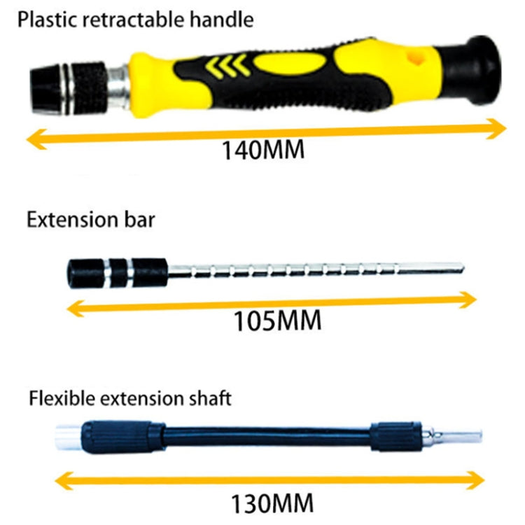 110 in 1 Magnetic Plum Screwdriver Mobile Phone Disassembly Repair Tool(Yellow) - Screwdriver Set by PMC TechLife | Online Shopping South Africa | PMC TechLife
