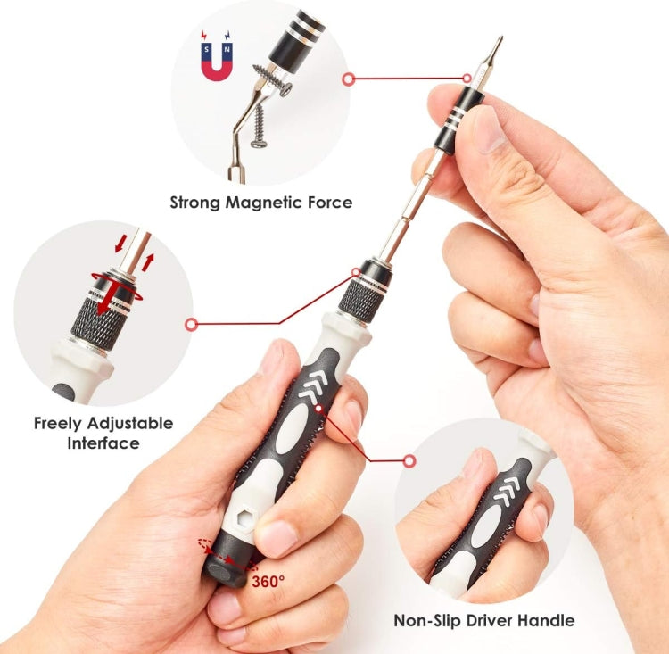 110 in 1 Magnetic Plum Screwdriver Mobile Phone Disassembly Repair Tool(Black) - Screwdriver Set by PMC TechLife | Online Shopping South Africa | PMC TechLife