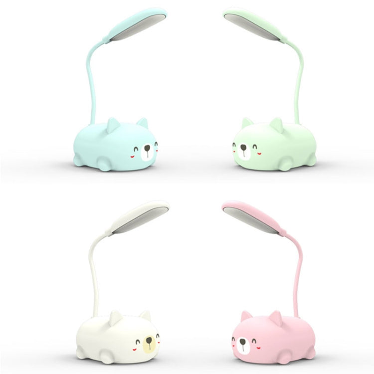 Cartoon Cat Design LED Eye Protection Reading Lamp USB Rechargeable Desk Lamp(White) -  by PMC Jewellery | Online Shopping South Africa | PMC Jewellery