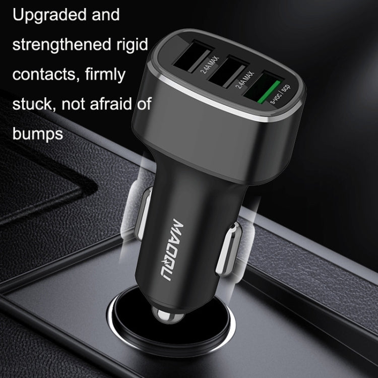 QIAKEY GT780 3 USB Ports Fast Charge Car Charger(Black) - Car Charger by QIAKEY | Online Shopping South Africa | PMC Jewellery