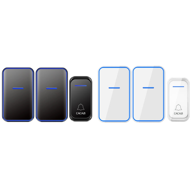 CACAZI A68-2 One to Two Wireless Remote Control Electronic Doorbell Home Smart Digital Wireless Doorbell, Style:EU Plug(White) - free shipping - PMC TechLife - Order now!