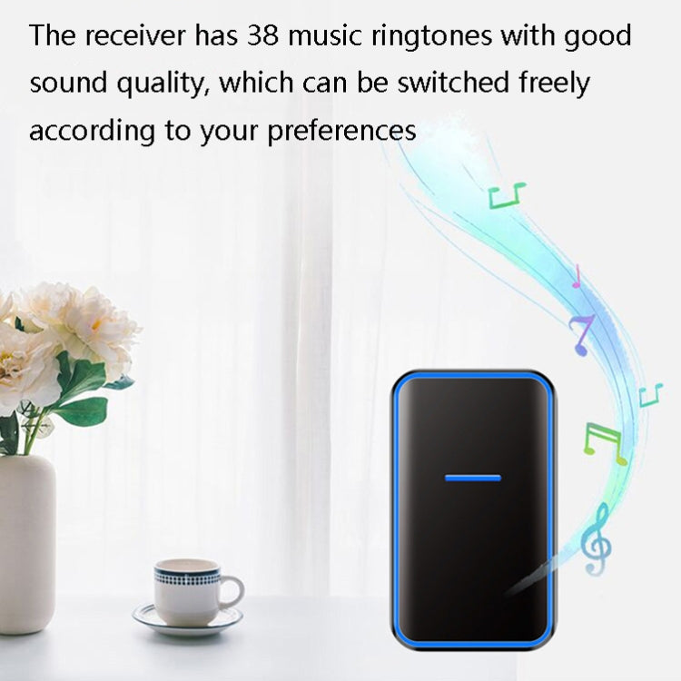 CACAZI A68-2 One to Two Wireless Remote Control Electronic Doorbell Home Smart Digital Wireless Doorbell, Style:EU Plug(White) - free shipping - PMC TechLife - Order now!