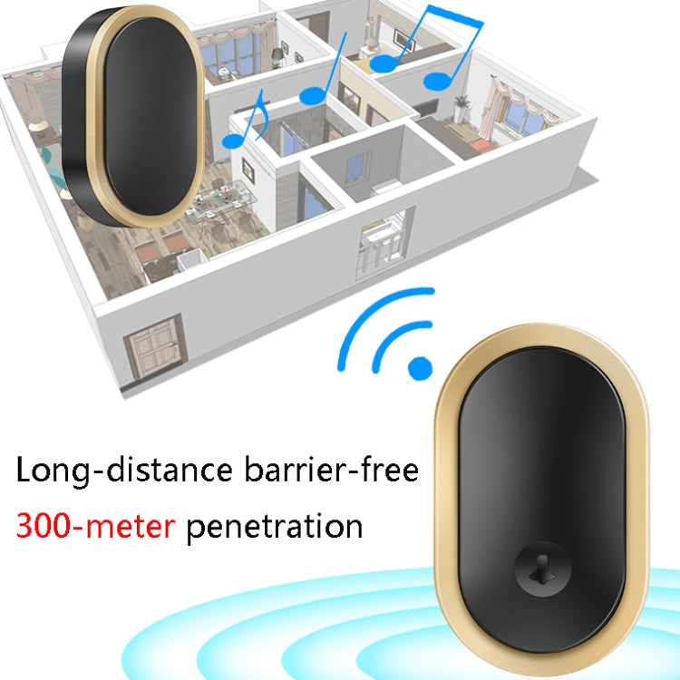 CACAZI A99 Home Smart Remote Control Doorbell Elderly Pager, Style:EU Plug(Black) - free shipping - PMC TechLife - Order now!