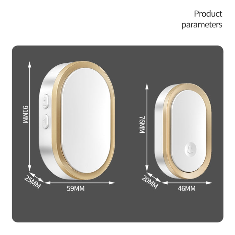 CACAZI A99 Home Smart Remote Control Doorbell Elderly Pager, Style:EU Plug(White) - Wireless Doorbell by CACAZI | Online Shopping South Africa | PMC TechLife | Buy Now Pay Later Mobicred