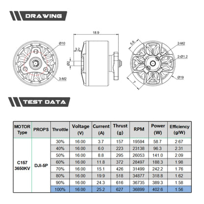 For DJI FPV AVATA Drone C157  3650KV More Powerful Motor -  by PMC Jewellery | Online Shopping South Africa | PMC Jewellery