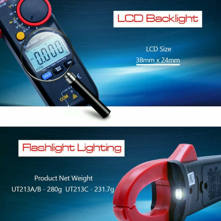 UNI-T UT213A Digital Clamp Meter AC DC Voltage Detector - free shipping - PMC TechLife - Order now!