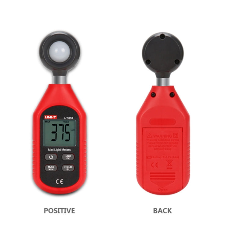 UNI-T UT383 200,000 LUX Digital Luxmeter Luminance Light Meter With LCD Backlit Display - Light & Sound Meter by UNI-T | Online Shopping South Africa | PMC TechLife | Buy Now Pay Later Mobicred