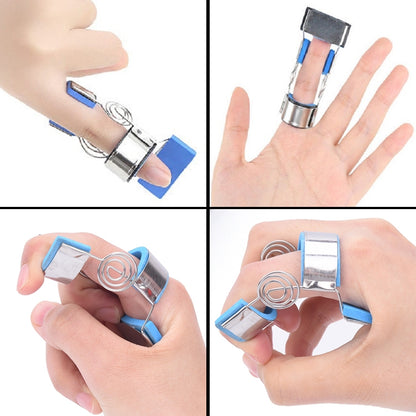 Stainless Steel Finger Exercise Finger Joint Orthosis Fracture Fixation Splint Active Straight Hand Protection Sleeve, Size:M(Blue) - Corrector by PMC Jewellery | Online Shopping South Africa | PMC Jewellery