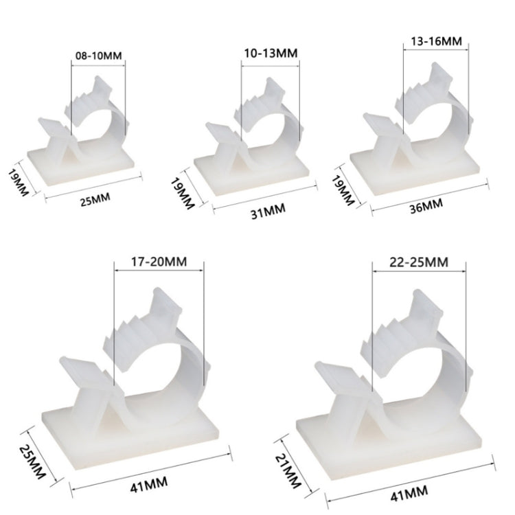 100 PCS Y-0810 Adjustable Self-Adhesive Wire Fixing Cable Organizer (White) - Cable Organizer by null | Online Shopping South Africa | PMC Jewellery