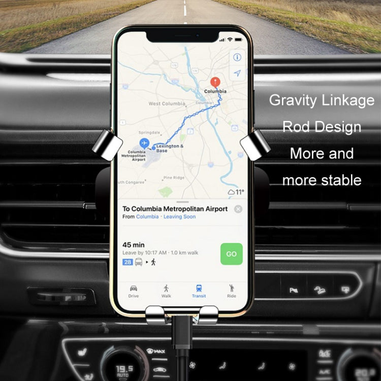 650 Vehicle-mounted Mobile Phone Gravity Bracket Air Outlet Navigation Holder, Color:Black - Car Holders by PMC Jewellery | Online Shopping South Africa | PMC Jewellery