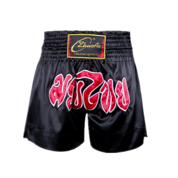 ZhuoAo Muay Thai/Boxing/Sanshou/Fighting Shorts for Men and Women, Size:S(Alphabet Black) - Sportswear by ZhuoAo | Online Shopping South Africa | PMC Jewellery