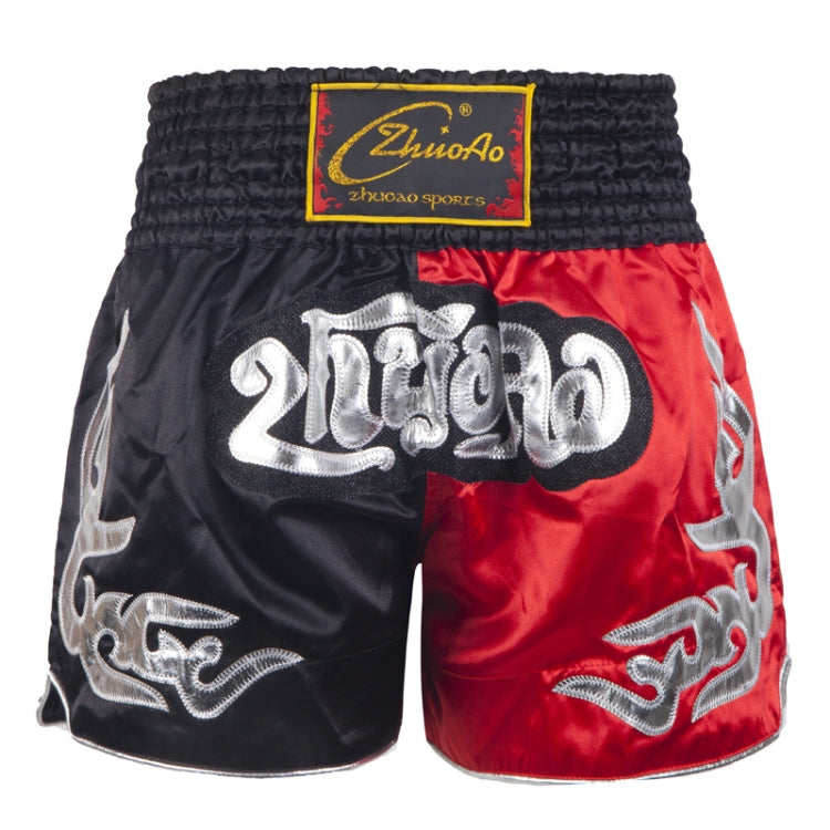 ZhuoAo Muay Thai/Boxing/Sanshou/Fighting Shorts for Men and Women, Size:M(Classic Red Black) - Sportswear by ZhuoAo | Online Shopping South Africa | PMC Jewellery | Buy Now Pay Later Mobicred