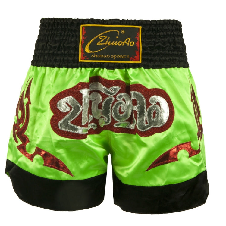 ZhuoAo Muay Thai/Boxing/Sanshou/Fighting Shorts for Men and Women, Size:XXL(Pretty Green) - Sportswear by ZhuoAo | Online Shopping South Africa | PMC Jewellery | Buy Now Pay Later Mobicred