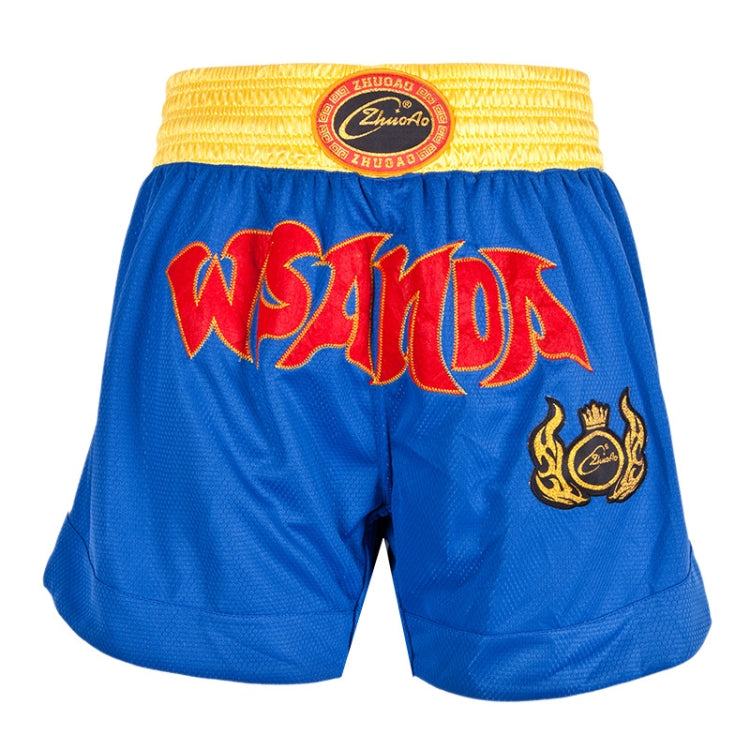 ZhuoAo Muay Thai/Boxing/Sanshou/Fighting Shorts for Men and Women, Size:XXXL(Quick Dry Sanda Blue) - Sportswear by ZhuoAo | Online Shopping South Africa | PMC Jewellery