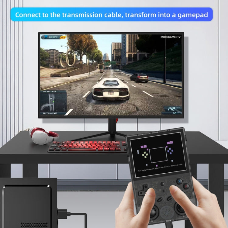 ANBERNIC RG353VS 3.5 Inch Wireless Game Box Linux Single OS Handheld Game Console 64G 15,000 Games(Transparent Black) - Pocket Console by ANBERNIC | Online Shopping South Africa | PMC Jewellery | Buy Now Pay Later Mobicred