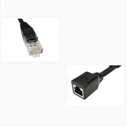 2 Sets RJ45 Network Signal Splitter Upoe Separation Cable, Style:U-01 4 Crystal Heads - Lan Cable and Tools by PMC Jewellery | Online Shopping South Africa | PMC Jewellery