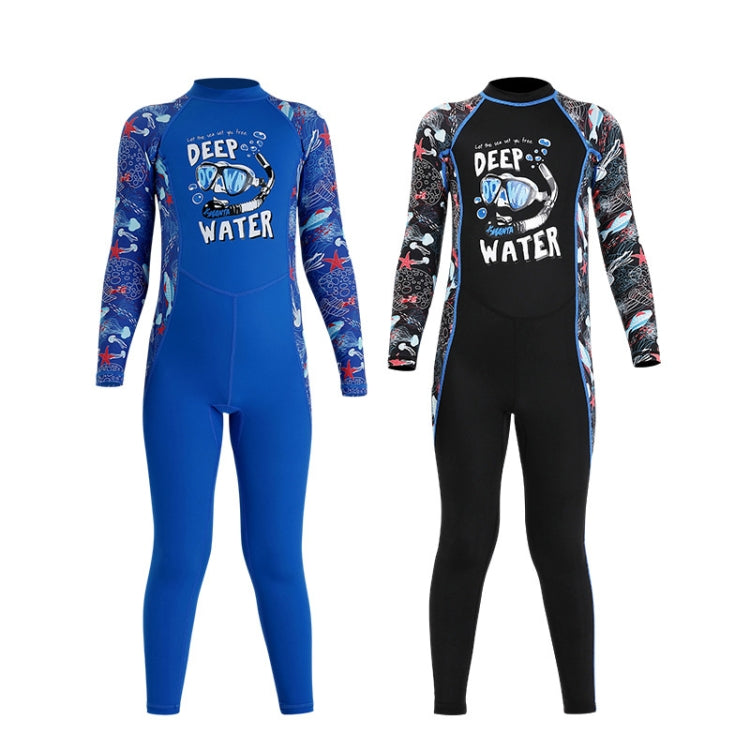 DIVE&SAIL Children Sun Protection Long Sleeve Quick Dry Diving Suit, Size: M(Blue) - Girl Clothing by DIVE & SAIL | Online Shopping South Africa | PMC Jewellery | Buy Now Pay Later Mobicred