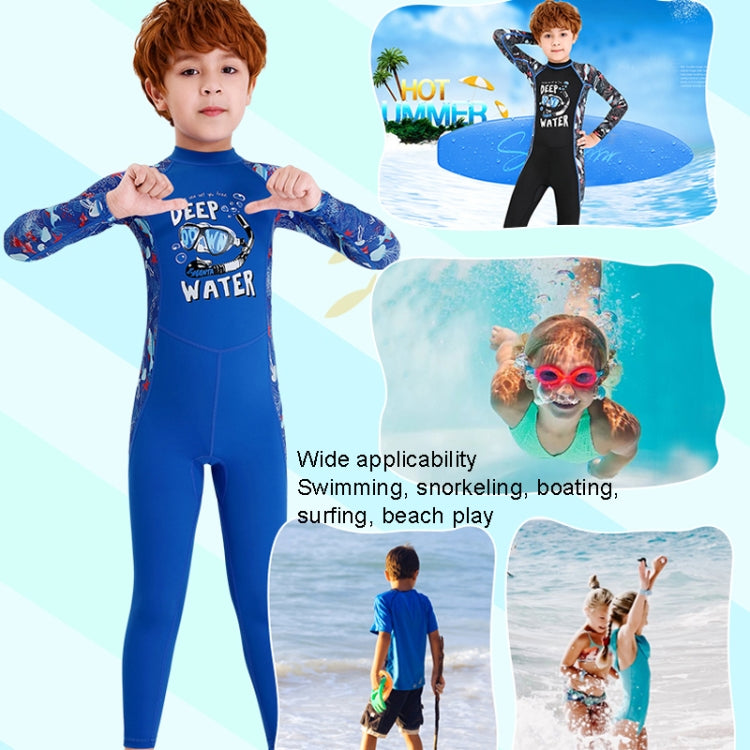 DIVE&SAIL Children Sun Protection Long Sleeve Quick Dry Diving Suit, Size: M(Blue) - Girl Clothing by DIVE & SAIL | Online Shopping South Africa | PMC Jewellery | Buy Now Pay Later Mobicred