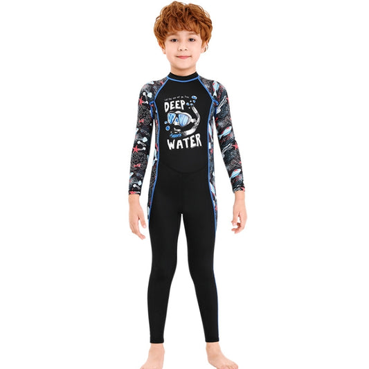 DIVE&SAIL Children Sun Protection Long Sleeve Quick Dry Diving Suit, Size: M(Boys Black) - Girl Clothing by DIVE & SAIL | Online Shopping South Africa | PMC Jewellery | Buy Now Pay Later Mobicred