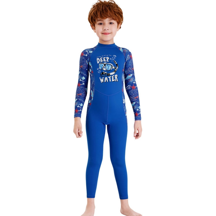 DIVE&SAIL Children Sun Protection Long Sleeve Quick Dry Diving Suit, Size: M(Blue) - Girl Clothing by DIVE & SAIL | Online Shopping South Africa | PMC Jewellery | Buy Now Pay Later Mobicred