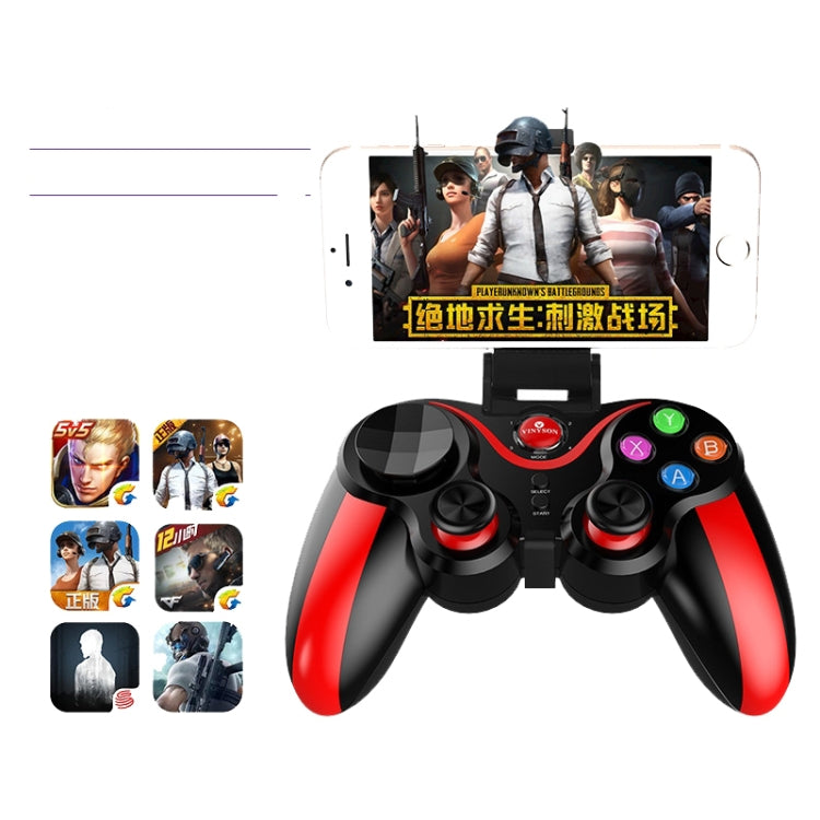 IOS Android Game Handle Bluetooth Direct Connection Handle PC TV Game Handle(013 Red) - Controller Gamepad by PMC Jewellery | Online Shopping South Africa | PMC Jewellery